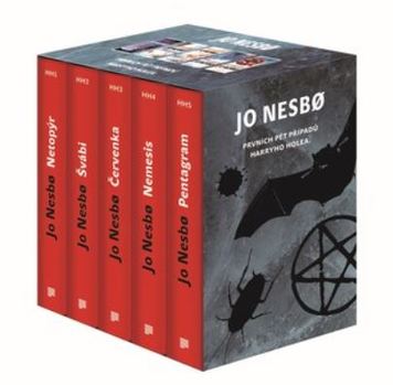 Jo Nesbo obrázek knih, Netopýr, Švábi, Červenka, Nemesis a Pentagram